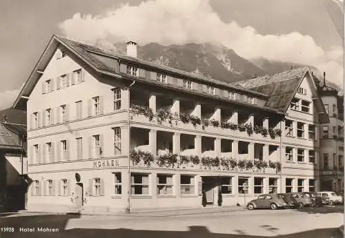 [Ansichtskarte] 8980 OBERSTDORF, Hotel Mohren, VW - Käfer, kl. Druckstelle. 