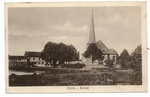 [Ansichtskarte] 5166 KREUZAU - DROVE, Kirche, 1928. 