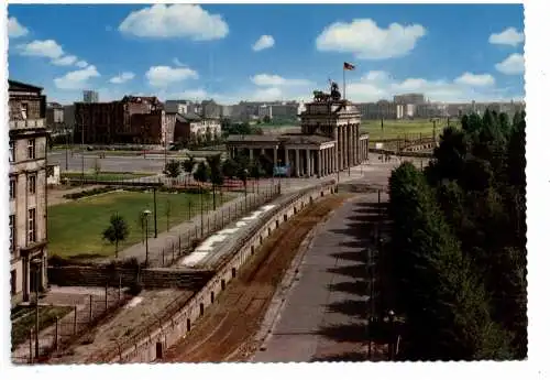 [Ansichtskarte] 1000 BERLIN, Berliner Mauer, Brandenburger Tor. 