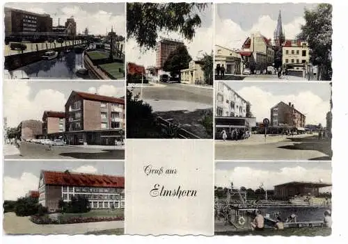 [Ansichtskarte] 2200 ELMSHORN, Gruß aus..., Mehrbild-AK, Ende 50er Jahre. 