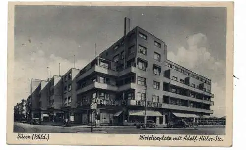 [Ansichtskarte] 5160 DÜREN, Wirteltorplatz mit Adolf - Hitler - Strasse, Oldtimer, Verlag Pohlen. 