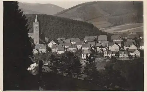 [Ansichtskarte] 5948 SCHMALLENBERG, Blick auf den Ort, 1936. 