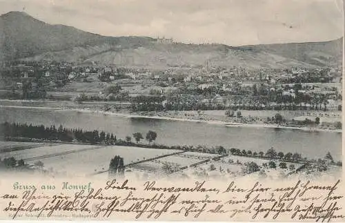 [Ansichtskarte] 5340 BAD HONNEF, Gruß aus... 1901, Blick über den Rhein. 