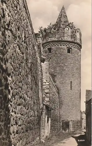 [Ansichtskarte] 0-1430 GRANSEE, Stadtmauer mit Turm, 1959. 