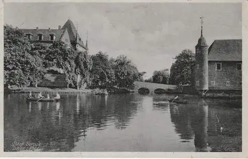 [Ansichtskarte] 5160 DÜREN - NIEDERAU, Gaststätte und Pension Schloß Burgau, 1942. 