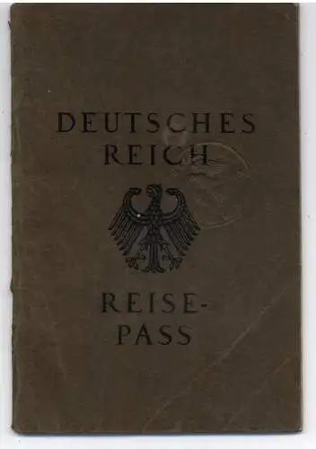 REISEPASS DEUTSCHES REICH