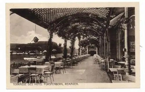 [Ansichtskarte] 5480 REMAGEN, Hotel Fürstenberg, Terrasse. 