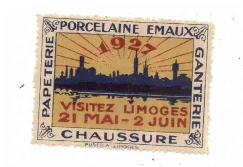 AUSSTELLUNGSVIGNETTE LIMOGES 1927