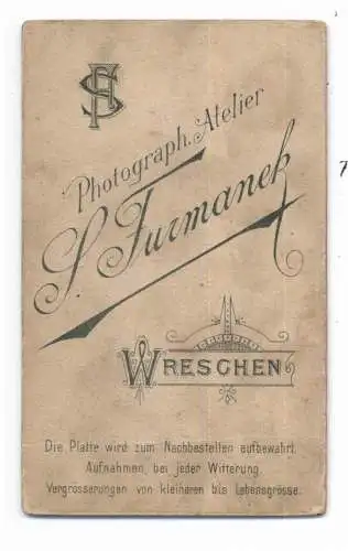 CDV / Hartphoto WRESCHEN / WRZESNIA, Photograph Turmanek