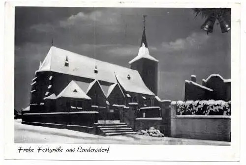 [Ansichtskarte] 5160 DÜREN - LENDERSDORF, Pfarrkirche im Schnee. 