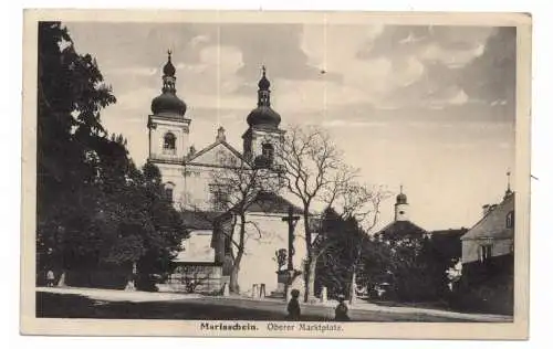 [Ansichtskarte] BÖHMEN & MÄHREN - GRAUPEN - MARIASHEIN / KRUPKA - BOHOSUDOV, Oberer Marktplatz, 1930. 