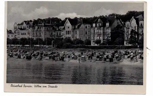 [Ansichtskarte] 0-2255 HERINGSDORF - BANSIN, Villen am Strande, 1943. 