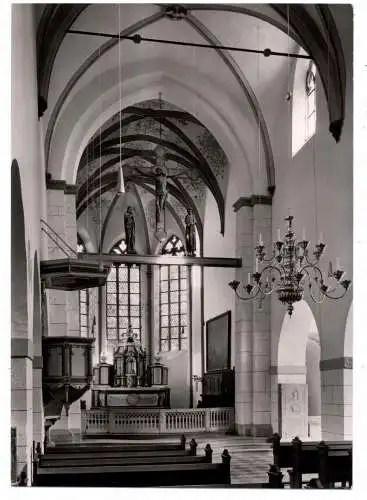 [Ansichtskarte] 5163 LANGERWEHE - WENAU, Pfarrkirche St. Katharina, Innenansicht. 