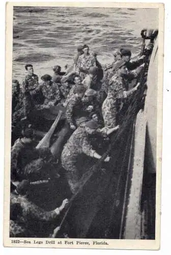 [Ansichtskarte] MILITÄR - US ARMY, Sea Legs Drill at Fort Pierce, Florida. 