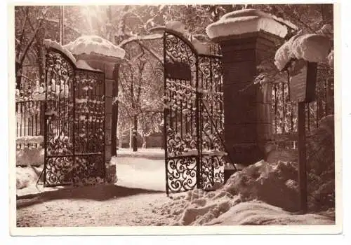 [Ansichtskarte] A 6000 INNSBRUCK, Hofgarten - Tor im Schnee, 1956. 