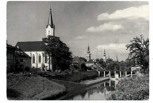 [Ansichtskarte] A 9000 KLAGENFURT, Lendhafen, evangelische Kirche. 