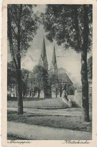 [Ansichtskarte] 0-1950 NEURUPPIN, Klosterkirche, Verlag Gerlich, leichte Druckstelle. 