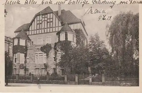 [Ansichtskarte] 5000 KÖLN - MARIENBURG, Einzelhaus Bayenthalgürtel 7, Helbach, 1919. 