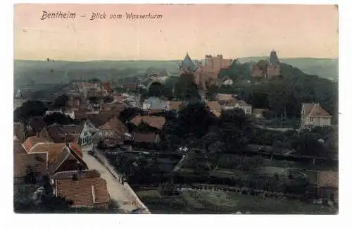 [Ansichtskarte] 4444 BAD BENTHEIM, Blick vom wasserturm 1909, color. 