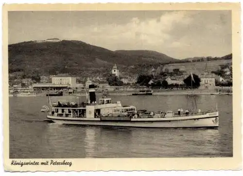 [Ansichtskarte] 5300 BONN - BAD GODESBERG, Rheinfähre nach Königswinter. 