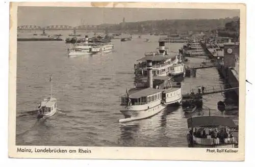 [Ansichtskarte] BINNENSCHIFFE - RHEIN, Köln - Düsseldorfer Dampfer am Mainzer Anleger, 1951. 