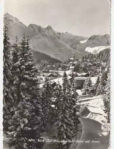 [Ansichtskarte] CH 7050 AROSA GR, Blick vom Alexandra Golf - Hotel, 1961. 