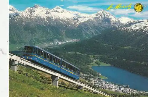 [Ansichtskarte] EISENBAHN / RAILWAY - CORVIGLIABAHN, Standseilbahn St. Moritz. 