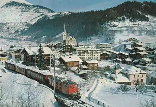 [Ansichtskarte] EISENBAHN / RAILWAY - Furka - Oberalp-Bahn bei Fiesch. 