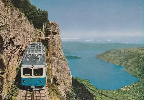 [Ansichtskarte] EISENBAHN / RAILWAY - Arth  Rigi - Bahn, Zahnradbahn oberhalb Arth. 