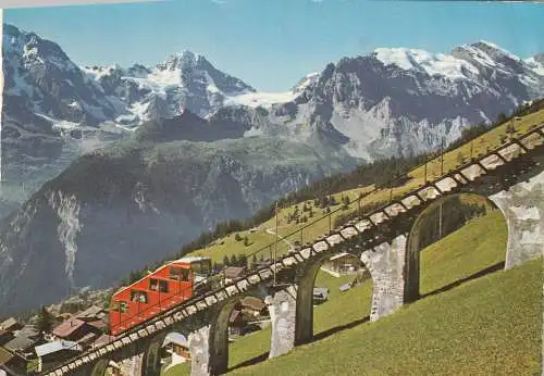 [Ansichtskarte] EISENBAHN / RAILWAY - Allmendhubelbahn, Standseilbahn, Mürren. 