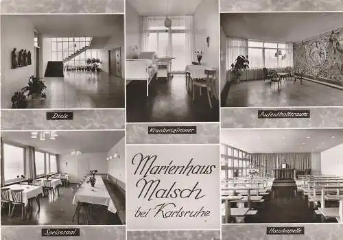 [Ansichtskarte] 7502 MALSCH, Marienhaus, 1956. 