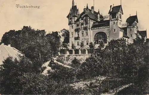 [Ansichtskarte] 4542 TECKLENBURG, Hotel Burggraf, 1907. 