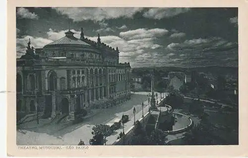 [Ansichtskarte] BRASIL - SAO PAULO, Theatro Municipal, Edit.: Da Casa Rosenhain. 