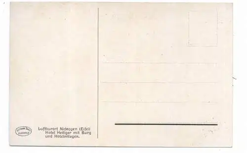 [Ansichtskarte] 5168 NIDEGGEN, Hotel Heiliger mit Burg und Hotelanlagen. 