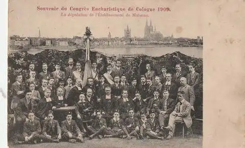 [Ansichtskarte] 5000 KÖLN, EREIGNIS, Eucharistischer Kongreß 1909, Abordnung aus Namur - Malonne. 