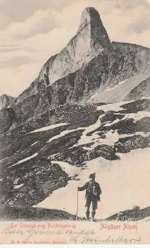 [Ansichtskarte] 8980 OBERSTDORF, Oytal, Der Schneck vom Hochvogelweg, 1905. 