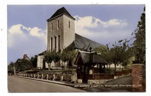 [Ansichtskarte] ENGLAND - HEREFORDSHIRE - BIHOP'S STORTFORD, All Saints Curch, 1962, M and L. 