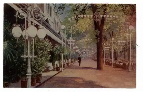 [Ansichtskarte] 4000 DÜSSELDORF, Tonhallengarten, Künstler-Karte 1909. 