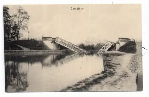 [Ansichtskarte] F 60400 SEMPIGNY, Zerstörungen 1.  Weltkrieg, gesprengte Brücke. 