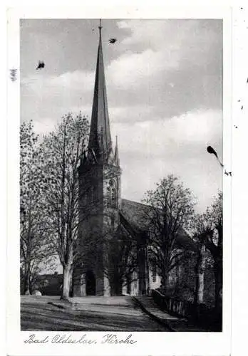 [Ansichtskarte] 2060 BAD OLDESLOE, Kirche, 1954, kl. Farbflecken. 