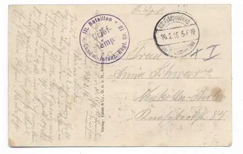 [Ansichtskarte] LATVIJA / LETTLAND - LIEPAJA / LIBAU, Mole, Deutsche Feldpost 1916, Landw. Inf. Regt. 18. 