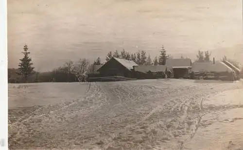 [Ansichtskarte] UKRAINE - JASSENIW - PILNYI (Oblast Iwano - Frankiwsk) im Schnee, 1. Weltkrieg, 1918, Photo -AK. 