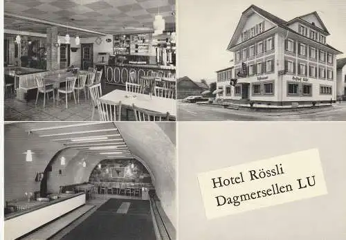 [Ansichtskarte] CH 6253 DAGMERSELLEN LU, Hotel "Zum Rössli", Klapp-Karte. 