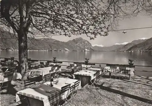 [Ansichtskarte] CH 6900 LUGANO TI, Restaurant Bar Terminus, 1955. 