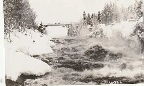 [Ansichtskarte] SF 55100 IMATRA, Imatrafalls in Winter, 1938. 