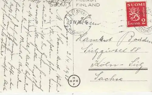 [Ansichtskarte] SF 55100 IMATRA, Imatrafalls in Winter, 1938. 