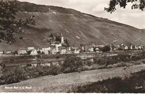 [Ansichtskarte] 5583 ZELL - MERL, Blick über die Mosel, 1957. 