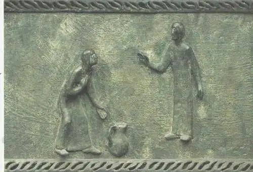 [Ansichtskarte] 4010 HLDEN, Reformationskirche, Bronzerelief. 