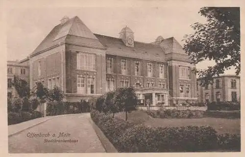 [Ansichtskarte] 6050 OFFENBACH, Stadtkrankenhaus, 1917. 