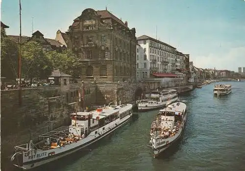 [Ansichtskarte] BINNENSCHIFFE - RHEIN, "RUY - BLITZ", "STRASBOURG"....der Basler Personenschiffahrts - Ges. AG. 